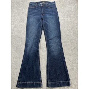 Kimes Ranch Jennifer Womens Size 6x32 Blue Denim Bootcut Flare Made In USA